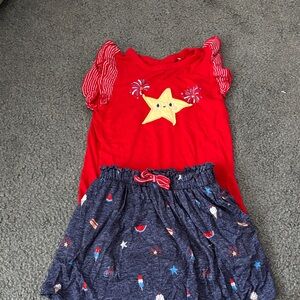 Little Sleepies Play Top in Red and Yellow